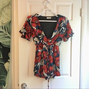 Tropical Floral Romper